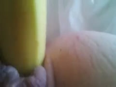 I love to stuff my constricted cum-hole with a banana when I am home alone 